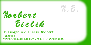 norbert bielik business card